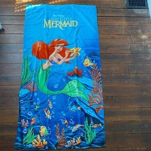 Vintage 1990s Disney Little Mermaid Beach Towel